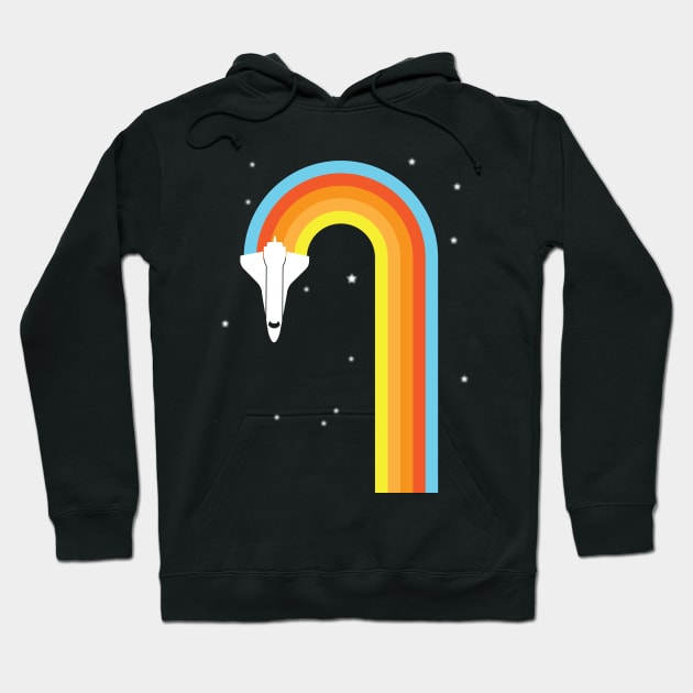 Over The Retro Rainbow Hoodie by modernistdesign